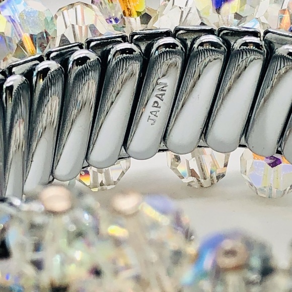 Vintage Deco Aurora Borealis Crystal Bead Jewelry - Picture 8 of 10